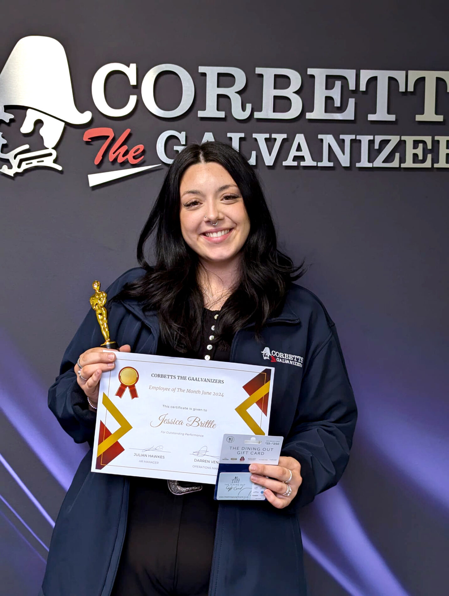 Corbetts celebrates Jess as Employee of the Month 3 Corbetts Employee of the Month Jessica Brittle