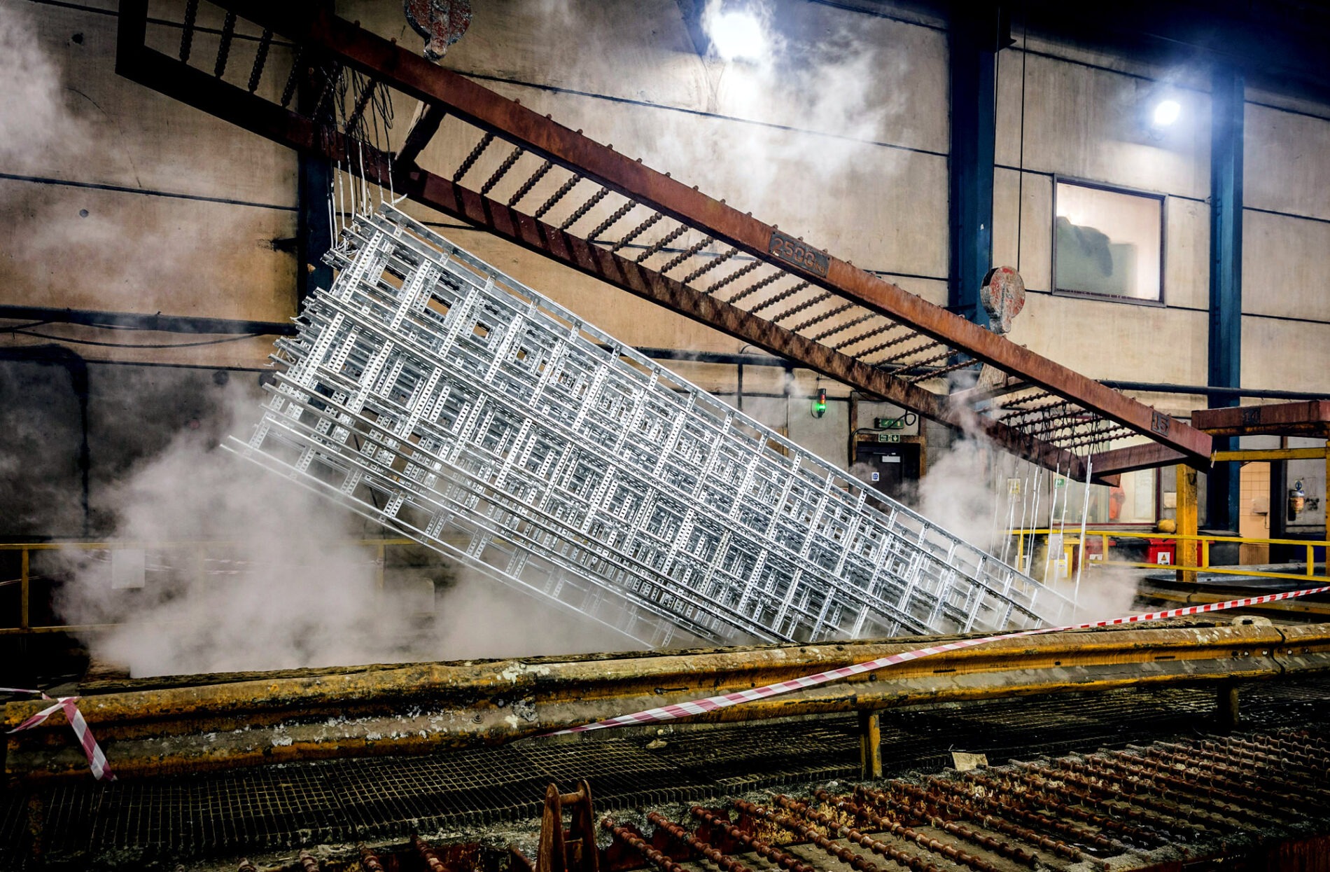 Corbetts proudly galvanizes 100 tonnes of steel every day 11 Galvanizing steel in process