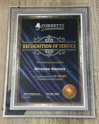 Celebrating Long Service at Corbetts The Galvanizers 2 Celebrating Long Service at Corbetts The Galvanizers 2